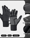 Outdoor Winter Warm Cycling Gloves Black Windproof Touchscreen Bicycle Gloves Camping Hiking Sport Running Motorcycle Gloves Men