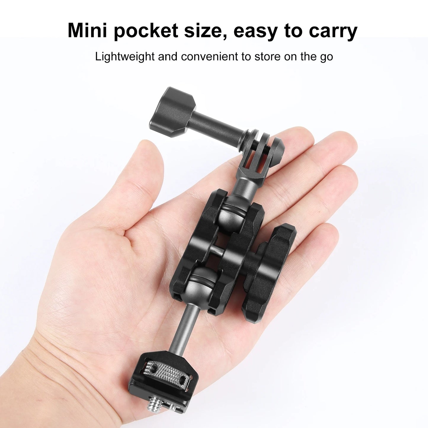 Magic Arm Multi-way Ball Aluminum Alloy Mount for Gopro/ DJI Action Camera Accessories & 1/4 Screw Hole Equipments