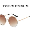 Round Sunglasses Women Rimless Blue Light Blocking Fashion Glasses