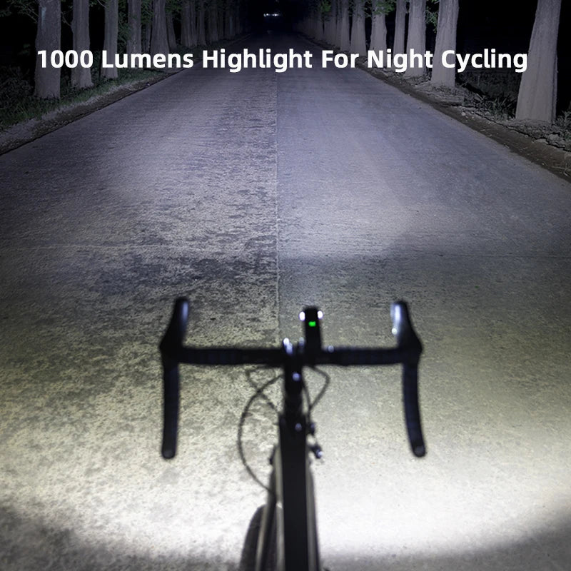 1000LM Bike Light Front Lamp Type-C Rechargeable LED 4500mAh Bicycle Light Waterproof Headlight Bike Accessories