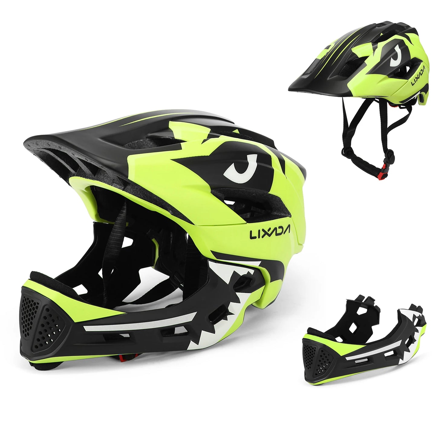 Kids Detachable Full Face Cycling Helmet For Bike Skateboard And Roller Skating