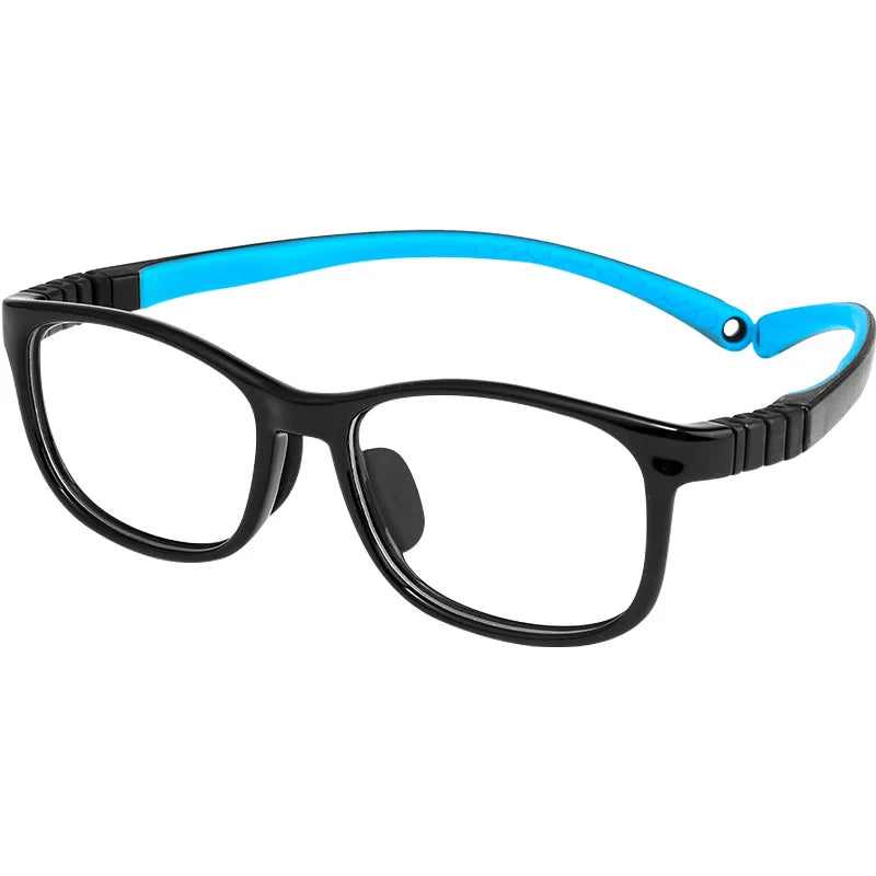 Ultralight Silicone Screwless Design 's Eyewear Retro Square Optical Prescription Glasses Frames Boy and Girl