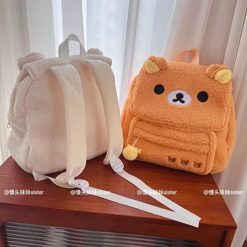 Kawaii Bear Plush Backpack Soft Travel Shoulder Bag