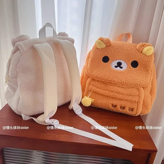 Kawaii Bear Plush Backpack Soft Travel Shoulder Bag