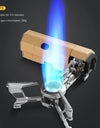 A SCard Type Outdoor Folding Portable Camping Stove Household Cookware Gas Gift Strong Fire And Windproof Kasca Magnetic BBQ