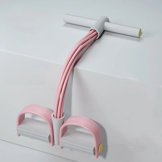 6-Tube Resistance Bands Yoga Pedal Puller Abdomen Waist Arm Training Elastic Pull Rope fitness Exercise At Home