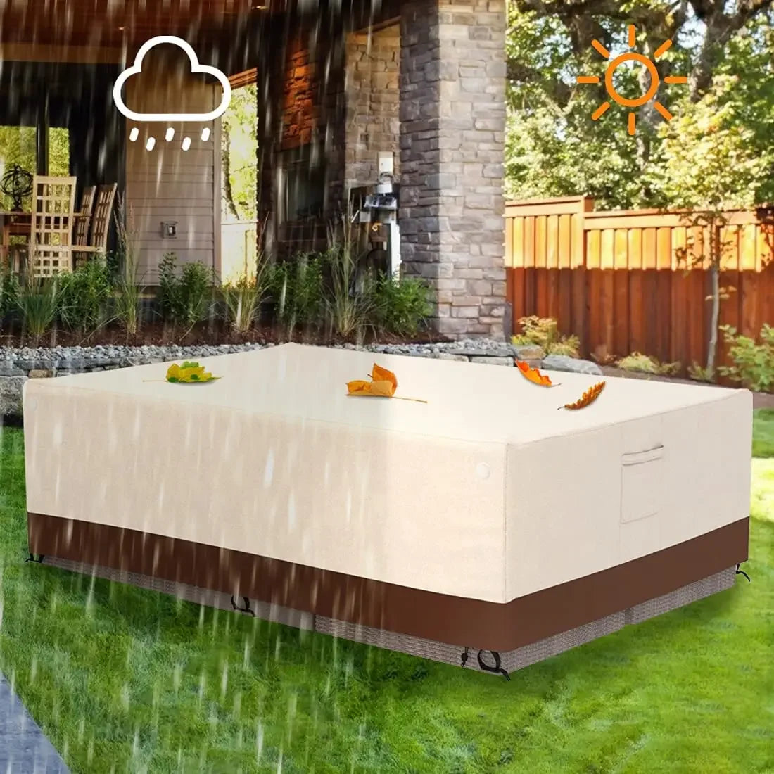 HEAVY DUTY Outdoor Garden Furniture Cover for Sofa Table Chair Patio Waterproof Wind-Proof Anti-UV Against Rain Snow