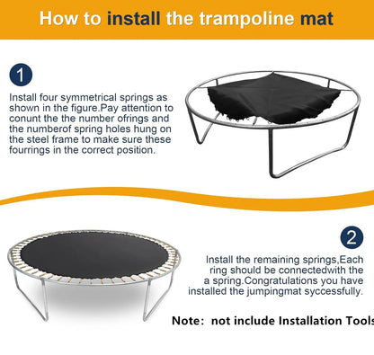 Replacement Trampoline Mat High-Elastic PP Weather-Resistant Mat Safely Jumping Pad Fits 8FT/10FT Round Trampolines Frame