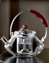 Kung Fu Tea Set Beam Glass Teapot Pottery Stove Tea Water Separation Tea Pot Cooking and Steaming Dual Purpose Tea Kettle