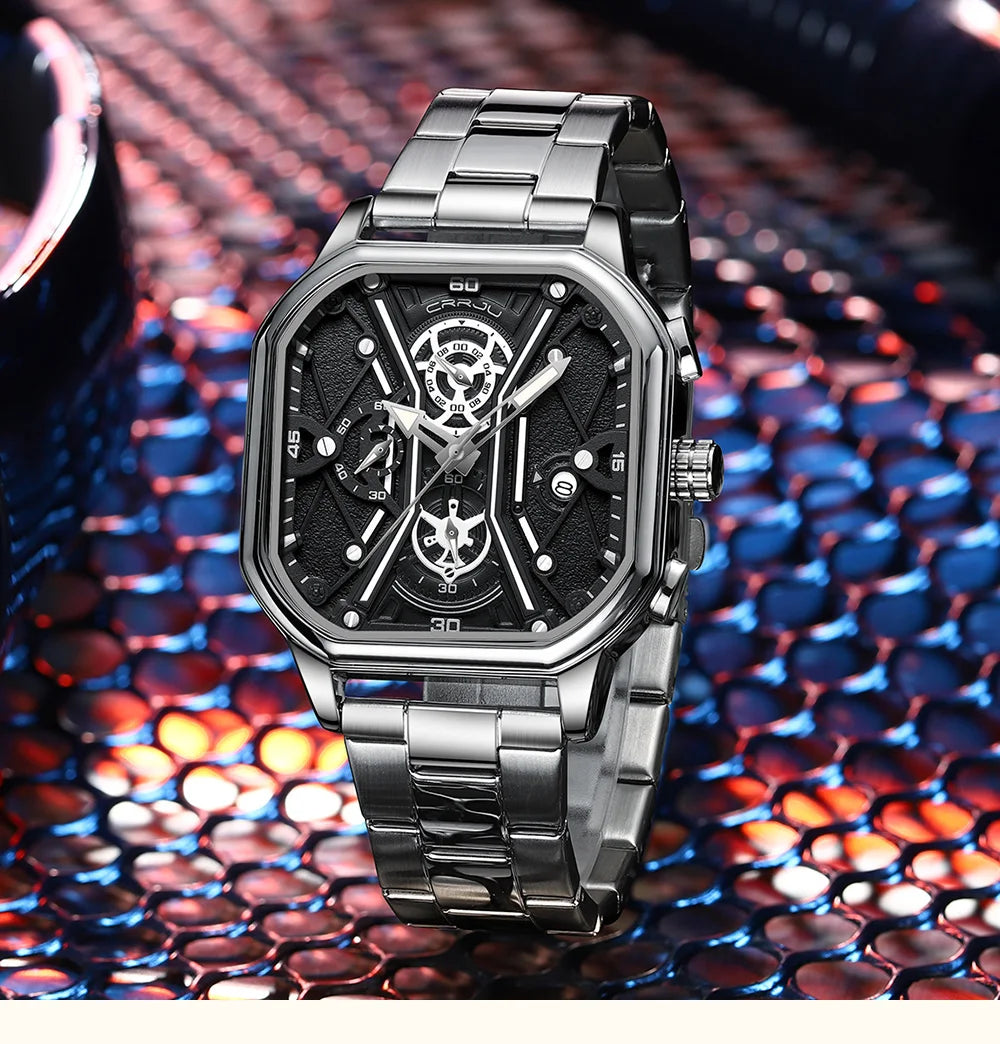 Men Watches Quartz High Quality Stainless Steel Top Brand Luxury Business Waterproof Luminous Chronograph Watch