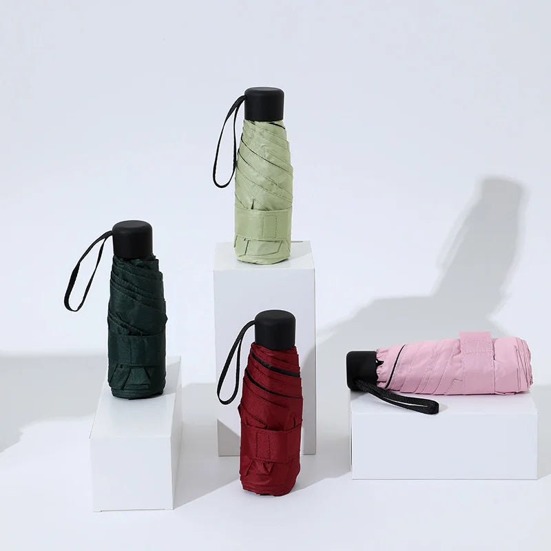 Ultralight Mini Folding Umbrella Compact Windproof Travel Sun Rain Protection