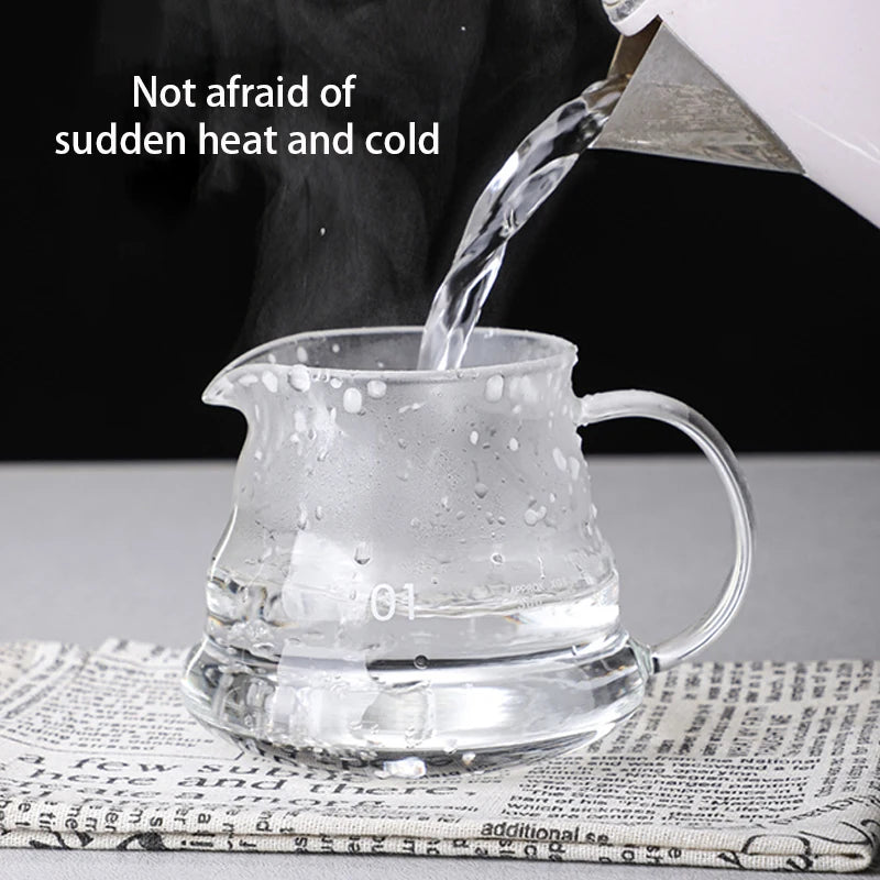 300/500/700ml Glass Coffee Pot With Filter Drip Brewing Hot Brewer Cloud Shaped Kettle Coffee Brewer Utensils Clear Teapot