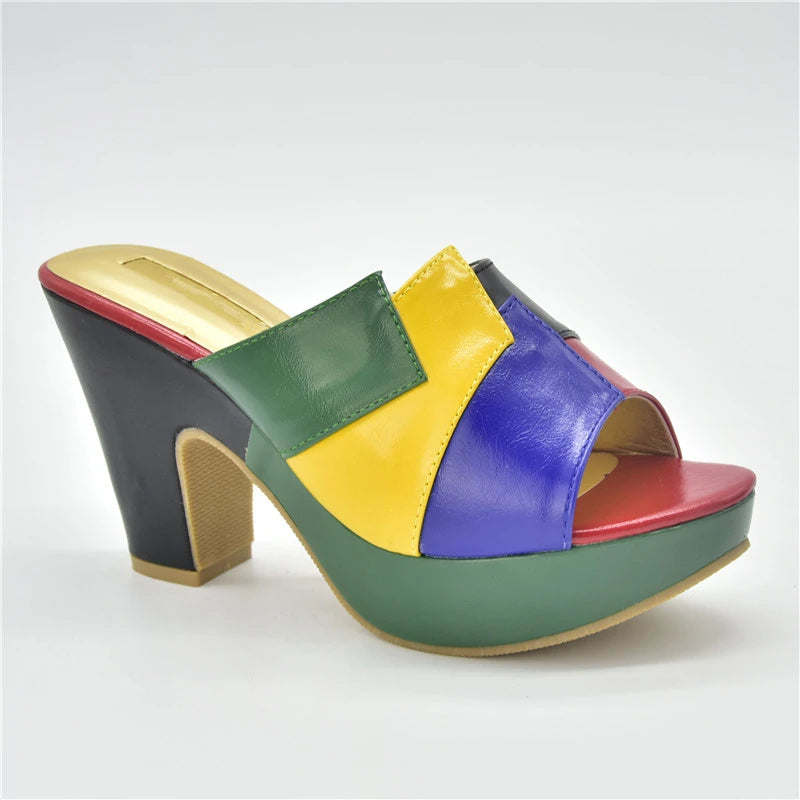 Italian Women Wedding Shoes Closed Toe Heels Colorful Heels for Women Ladies Dress Shoes Nigerian Women Party Pumps