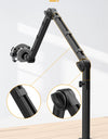 Desktop Microphone Boom Arm Stand Extend 1/4'' 3/8'' 5/8'' Screw 90° Hover Bracket for DSLR GoPro Smartphone