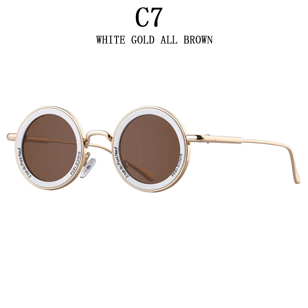 Round Steampunk Sunglasses With UV400 Protection
