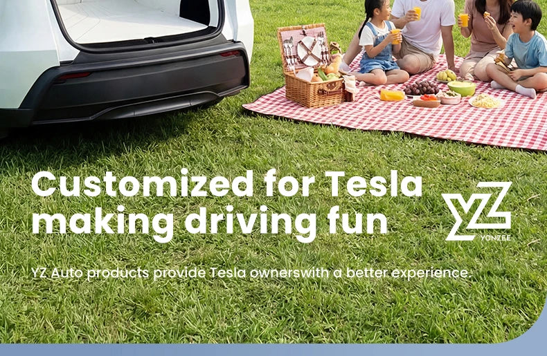Custom Nappa Leather Trunk Mat Set for Tesla Model Y Juniper 2025 2026 Full Coverage Cargo Liner 7 Piece