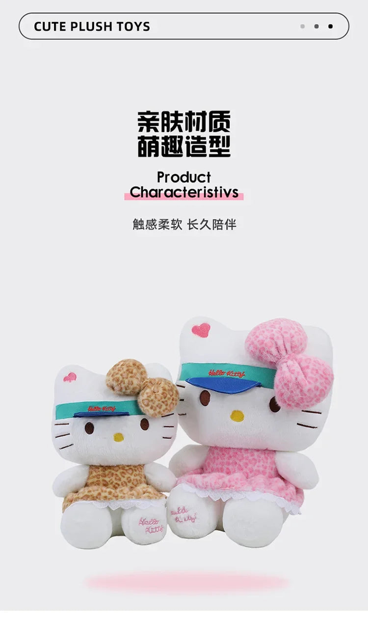 Sanrio 60cm Kawaii Print Hello Kitty Plush Toy Kt Cat Big Stuffed Doll Cartoon Cute Baby Kids Birthday Gift Room Decor
