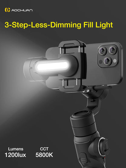 Gimbal Stabilizer for Smartphone Professional Industry-Standard 3-Axis Phone Gimbal with Extendable Rod