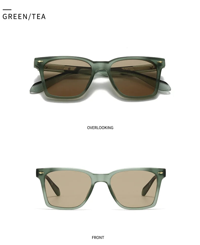 Square Vintage Sunglasses With UV400 Protection