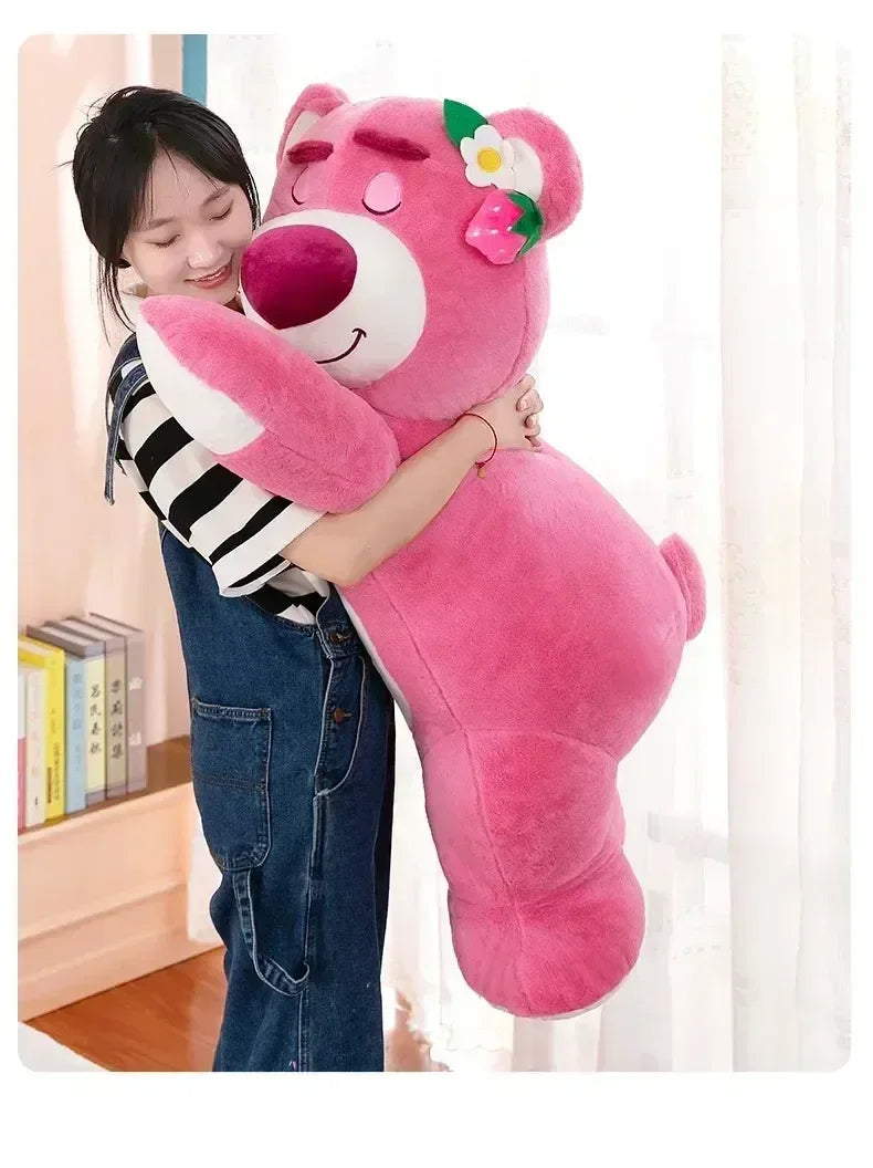 Disney Toy Story Lotso Cute Bear Strawberry Sofa Plush Pillow Stuffed Toys  Girls Friends Festivals Birthday Gift