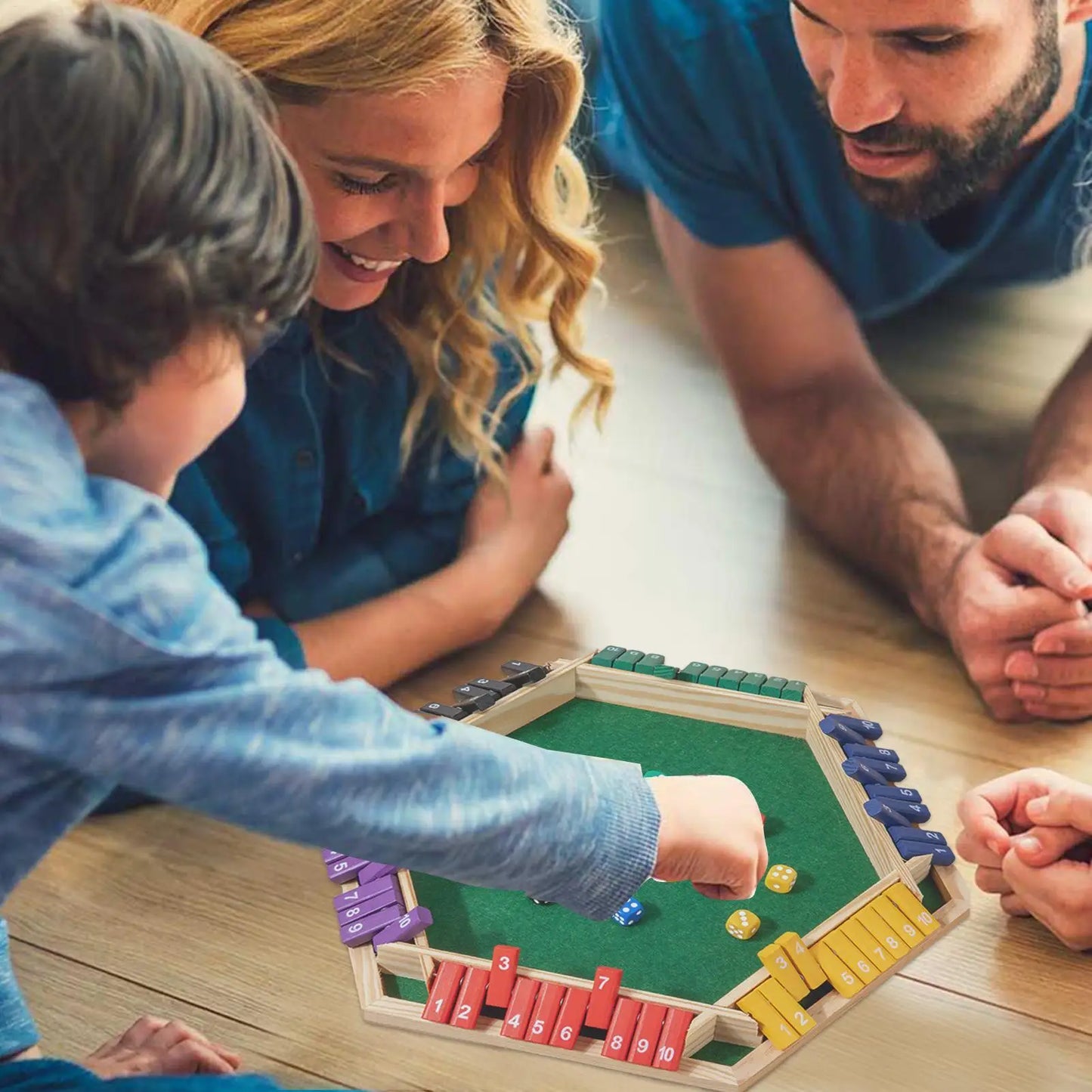 Wooden Shut The Box Dice Game – Six Sided Flipping Number Board