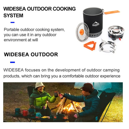 Camping Cooking System Heat Exchanger Outdoor Gas Stove Burner