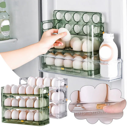 Egg Storage Box Holder Refrigerator Organizer Food Containers Egg Fresh-keeping Case Tray Dispenser Kitchen Storage Boxes