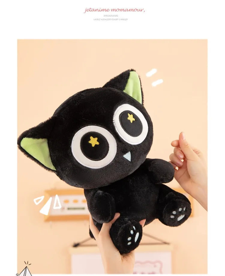 Kawaii Black Cat Plush Stuffed Doll Cloud Pillow Toy