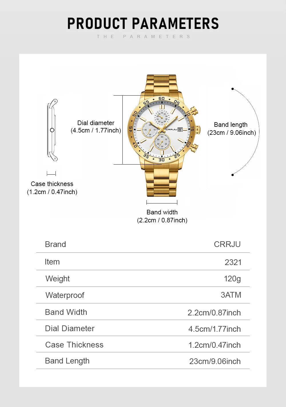 Fashion Mens Business Stainless Steel Band Quartz Watches with Calendar Chronograph Luminous Analog Wristwatch Man