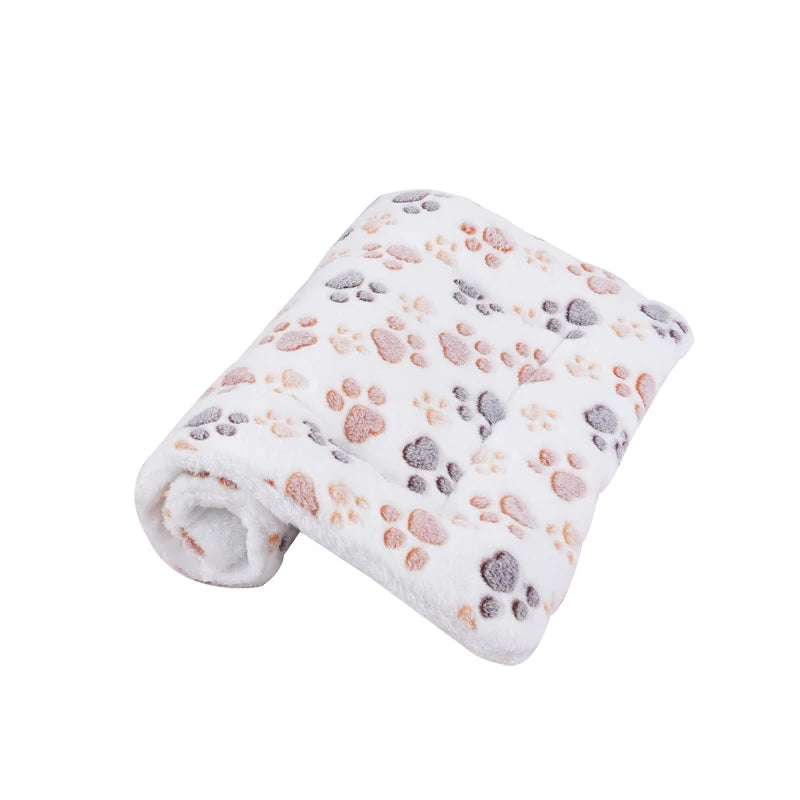 Washable Coral Fleece Pet Blanket Cushion Mat for Dogs and Cats