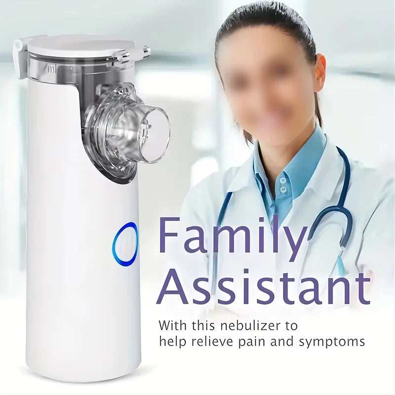 WF Quiet Inhaler Asthma Non-Portable Medical Nebulizer Inhlaer Mini Supersonic Vibrating Mesh Nebulizer For  but no for Adults Health Care