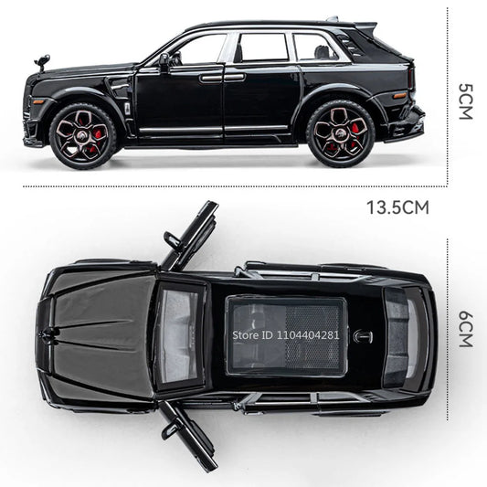 1:36 Rolls-Royce Cullinan 911 Alloy Miniature Model Diecast Toys Car Doors Opened Sound Light Pull Back Vehices Cars Decorations