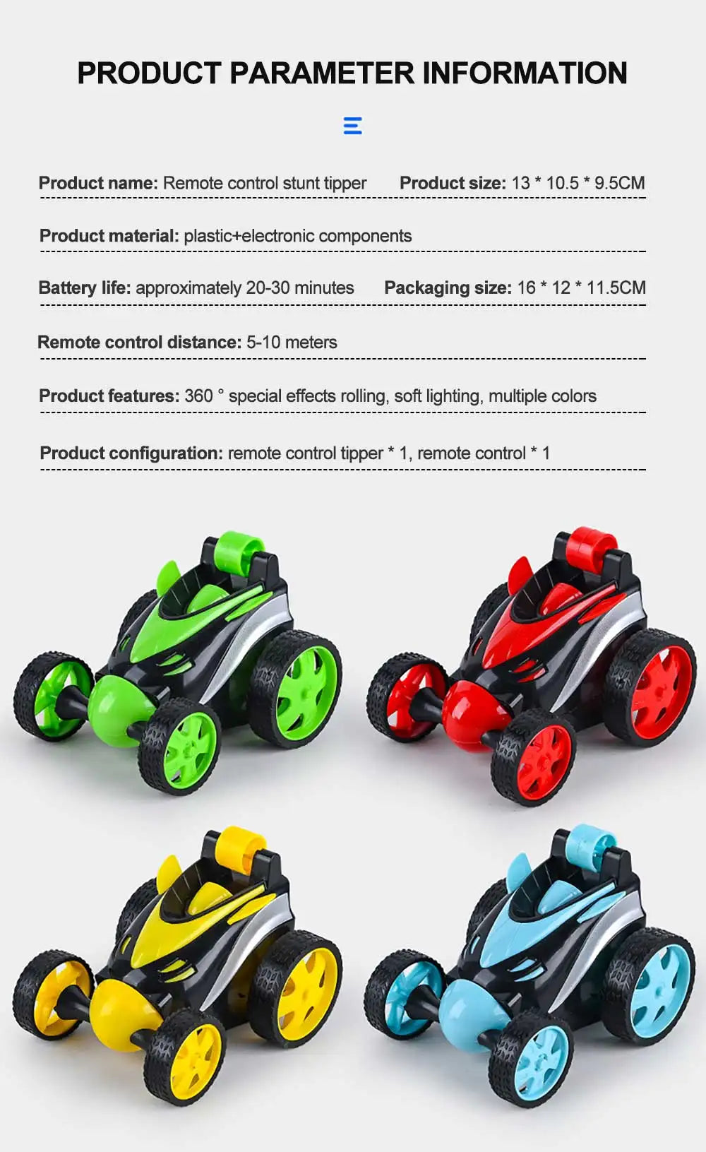 Remote Control Car - Rc Stunt Car for Boy Toys, 360 Degree Rotation Racing Car, Rc Cars Flip and Roll, Stunt Car Toy for s
