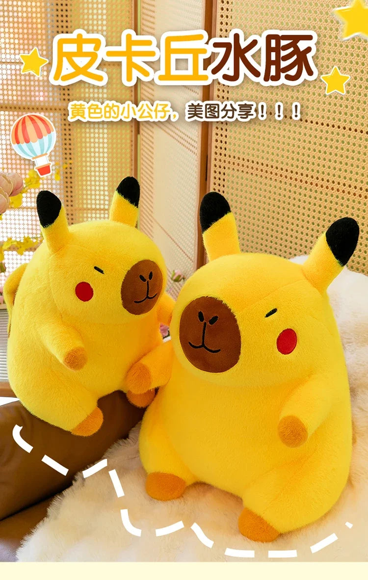 30/38/50cm Pokemon Cute Pikachu Capybara Big Szie Plush Toy Kawaii Stuffed Doll Animals Soft Pillow Doll Kids Toys Birthday Gift