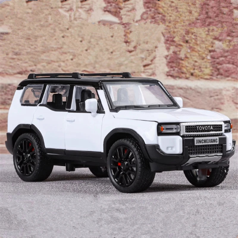 1/32 PRADO Land Cruiser Alloy Car Model Diecast Metal Off-road Vehicle Car Model Simulation Sound and Light Toy Gift