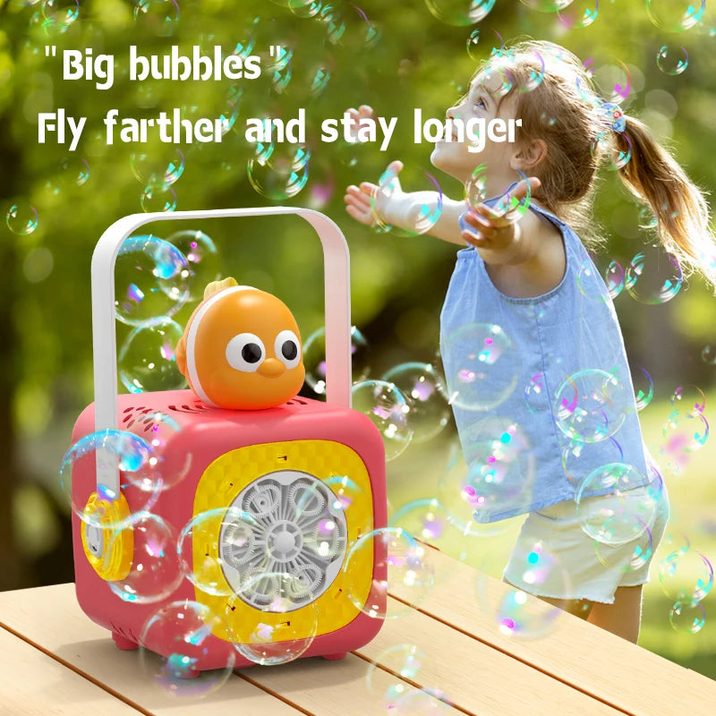 Ocean fish 6-hole children's bubble machine outdoor(excluding bubble solution and battery)