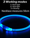 Led Dog Collar Luminous Usb Cat Dog Collar 3 Modes Led Light Glowing Loss Prevention LED Collar For Dogs Pet Dog Accessories