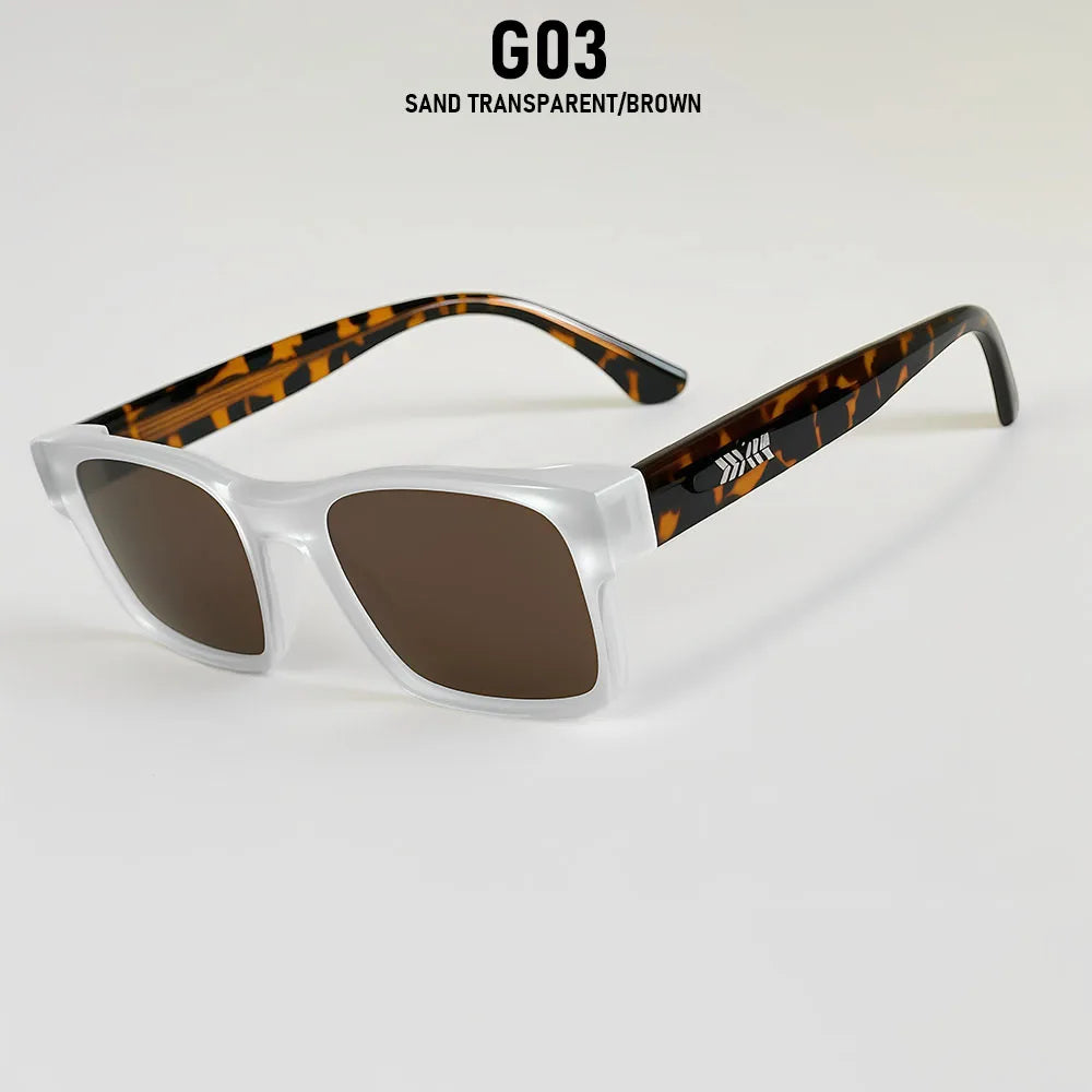 Vintage Square Sunglasses With Polarised Lenses