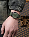 Men Business Leather Calendar Watch Men's Fake Three Eye Luminous Quartz