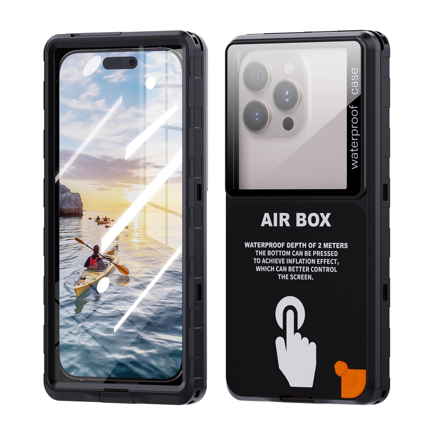 Waterproof Phone Case, New, Transparent, Universal, Underwater Touch Screen, Dust and Drop Protection, IP68, 6.9"