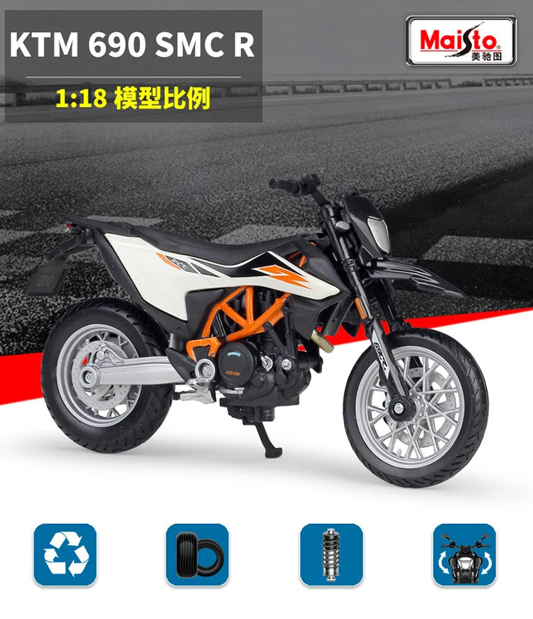 1 18 Scale KTM 690 SMC R Diecast Motorcycle Model