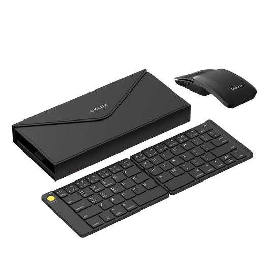 Folding Bluetooth Keyboard & Mouse Combo – Ultra Slim Portable Set