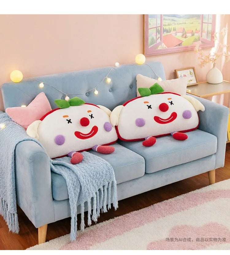 Cute Toast Clown Plush Toy Soft Bread Pillow