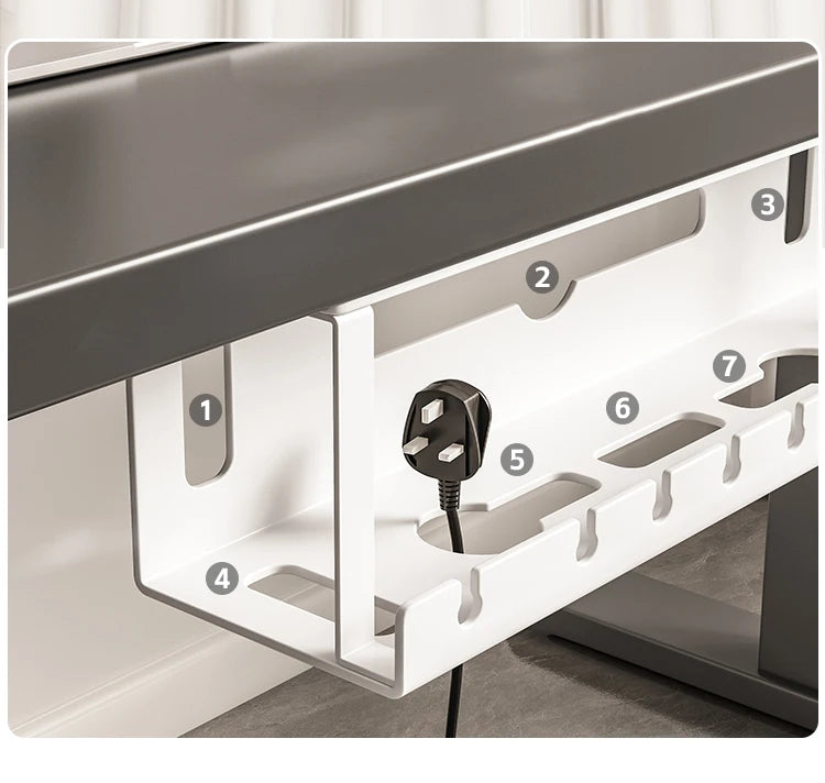 Under Desk Cable Management Tray, Metal Raceway Wires Cable Tidy Organizer Office and Home Cable Tray Use for Standing Desk