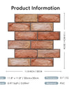 1pc 3D Faux Brick Peel and Stick Wall Panel Red Self Adhesive Kitchen Tile Backsplash Thicker Waterproof Wall Sticker