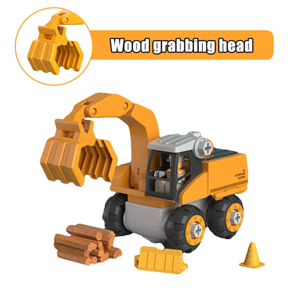 Screw Toy Nut Disassembly Deformed Blocks Engineer Truck Excavator Building Education Construction Set Kids Plastic Boy Toy Gift