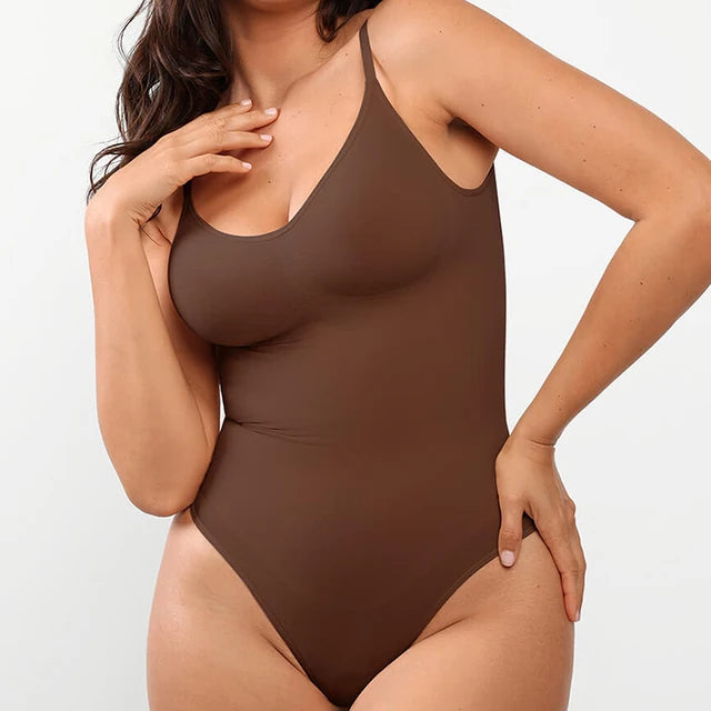 Women Backless Thong Bodysuit Shapewear – Tummy Control Slimming Corset