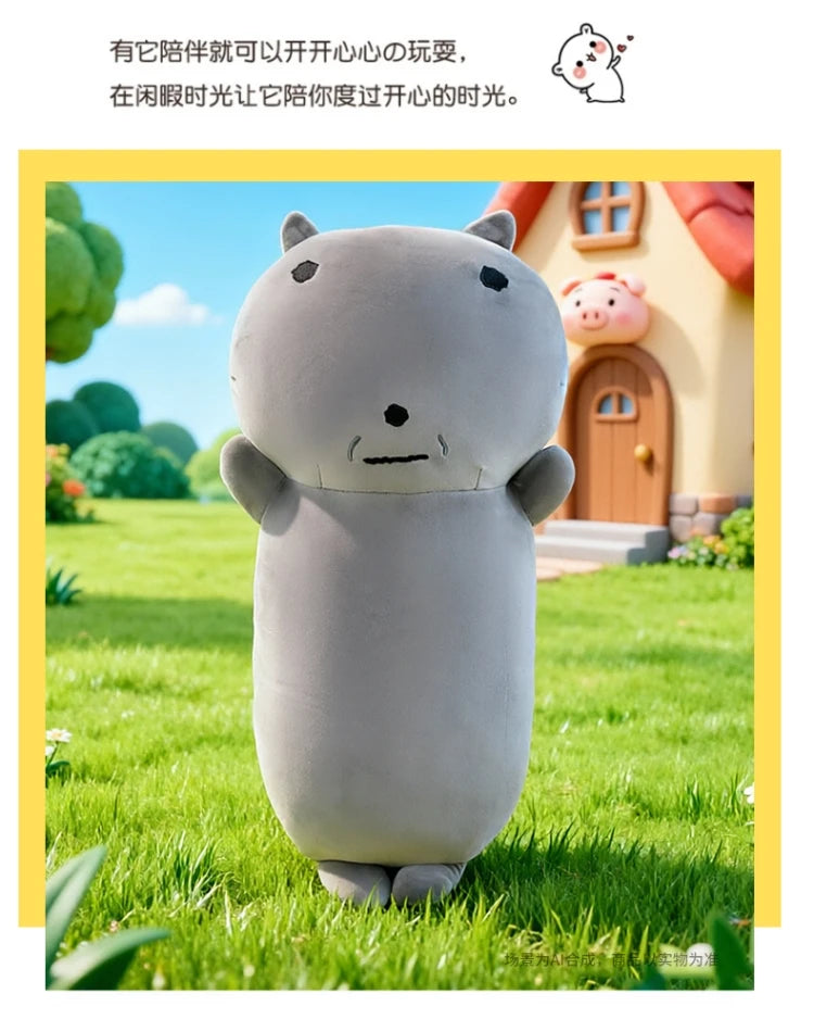 95cm Grey Cat Plush Toy Long Hugging Pillow
