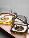 250ml 3D Mountains Heat Resistant Glass Tea Cup with Handle Water Milk Coffee Cup Kung Fu Tea Set Drinkware