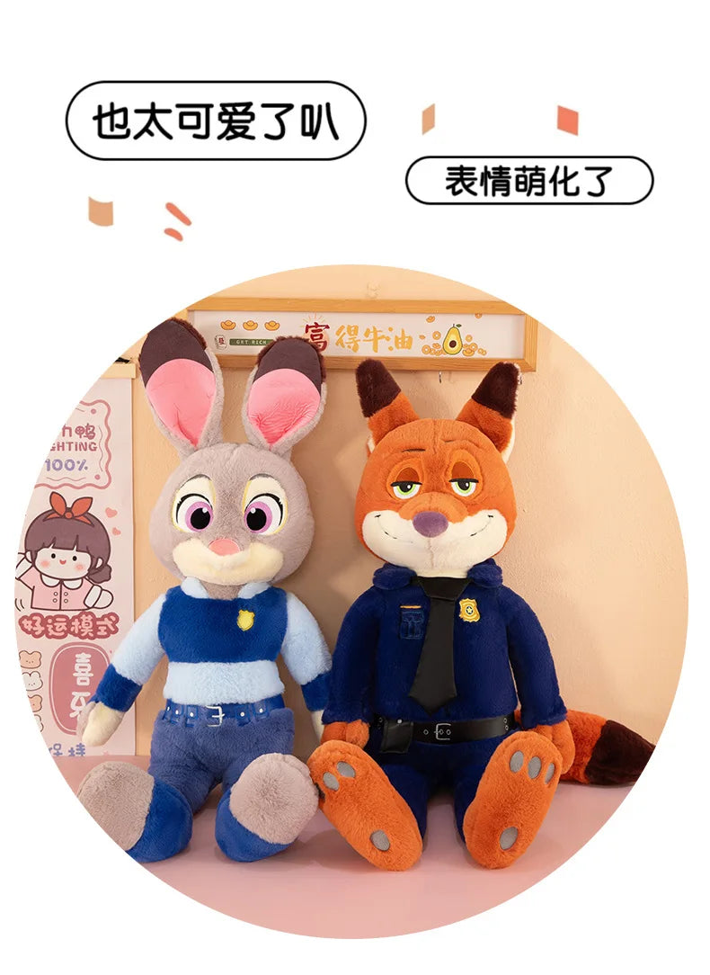 Kawaii Judy Hopps Plush Toy Nick Wilde Stuffed Doll From Zootopia Cute Rabbit Fox Doll Kids Birthday Xmas Gift for Children